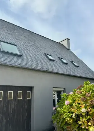 pose gouttières zinc Cléder-1