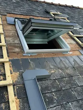 pose gouttières zinc Cléder-2