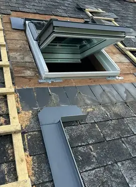 pose gouttières zinc Santec-2