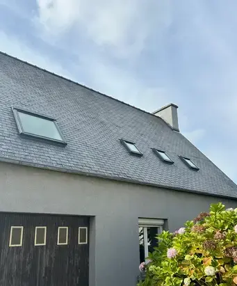 pose gouttières zinc Santec-3